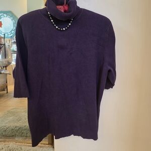 Bundle2 For $30 Eligible.Coldwater Creek Purple Turtleneck Top